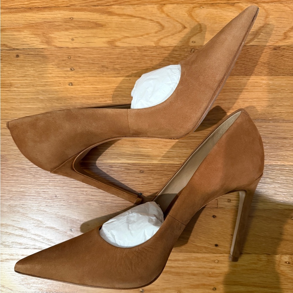 SCHUTZ LOU HIGH STILETTO PUMP in Wood Nobuck suede - Picture 7 of 7